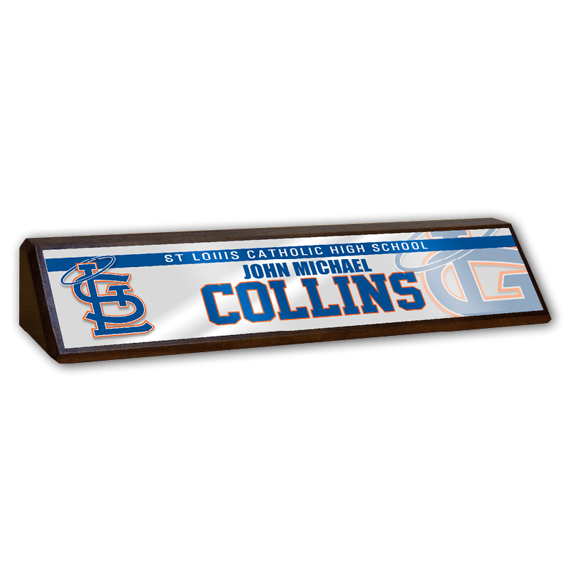 Wood Wedge Desk Plate